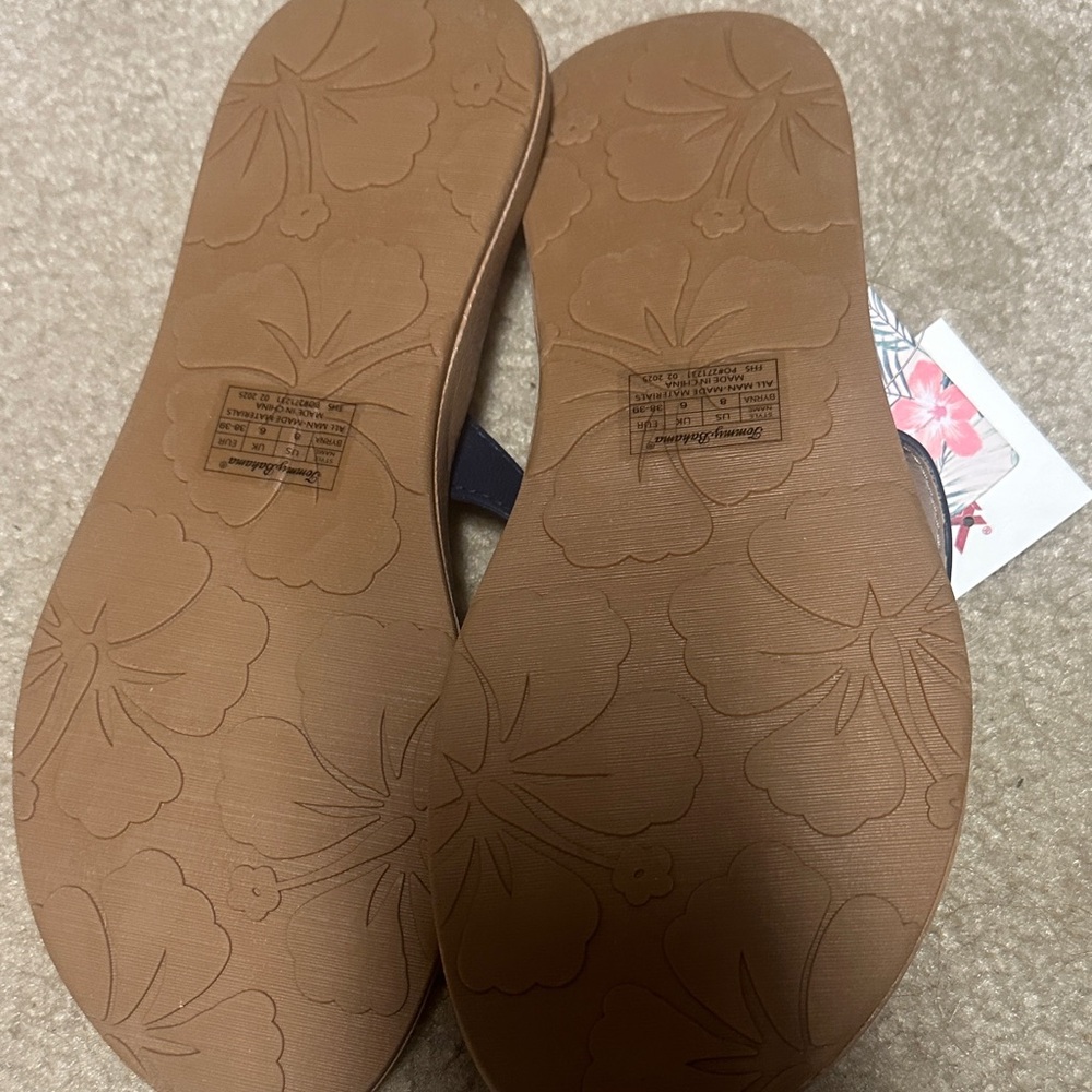 Tommy Bahama Navy and Tan Sandals - Picture 4 of 4